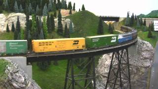 BN HO Scale Layout Model Railroad Train Video  HD JAN 2011 [upl. by Kaleb96]