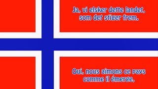 Hymne national de Norvège  Norges nasjonalsang NOFR paroles [upl. by Trubow]