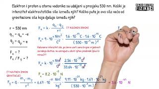 Fizika 2  ELEKTROMAGNETIZAM  zadatak Kulonov zakon  elektrostatika [upl. by Neddie510]