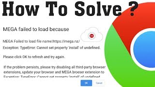 How To Fix Meganz says  This Site Says MEGA Failed To Load Because Error On Chrome Browser [upl. by Tik]