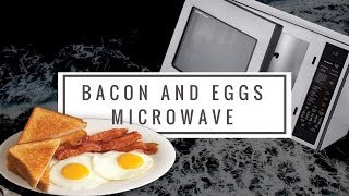 HOW TO MAKE BACON AND EGGS IN THE MICROWAVE [upl. by Oj]