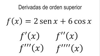 Derivadas de orden superior  Ejemplo 3 [upl. by Kinchen]