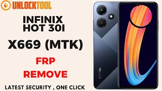 Infinix X669C Hot 30i  Mtk  Frp Remove  Preloader Mode  Latest Security  Unlocktool [upl. by Weihs]