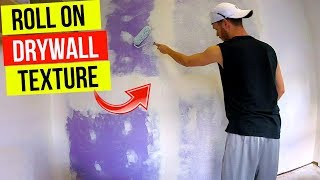 How To Easily Roll On Drywall Texture amp Knockdown Finish Jonny DIY [upl. by Purdy]