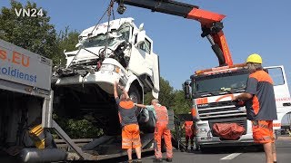 27082019  VN24  Teil2 Silozug prallt auf Sattelzug  Bergung zweiter LKW [upl. by Queen]