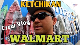 WALMART The Most Crew Visit In Ketchikan Alaska  Cruise line vlog [upl. by Pearline558]