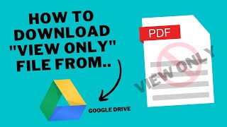 Solved How to download quotview onlyquot shared file from google drive [upl. by Nrehtak344]