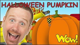 Halloween Pumpkin Story from Steve and Maggie NEW for Kids  Learn Wow English TV for Children [upl. by Crescantia]