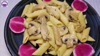 TAVUKLU MANTARLI KREMALI KÖRİ SOSLU MAKARNA EN KOLAY VE LEZZETLİ MAKARNA Penne Alfredo [upl. by Neve257]