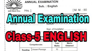 KV Question Papers  Class5 English previous year Annual Exam For kendriya vidyalaya students [upl. by Ahsatsan]