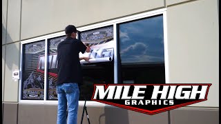 How to install perforated window graphics [upl. by Blus]