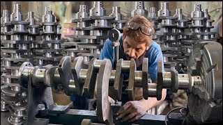 Production of Crankshafts in Factory Complete Process  Machining 6 Cylinder Engine Crankshaft [upl. by Amis518]