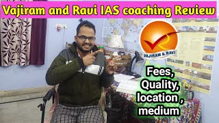 Vajiram and Ravi IAS coaching honest review by civil aspirant  VAJIRAM AND RAVI coaching fees [upl. by Eugor]