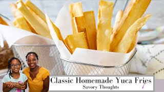 Deep Fried Yucca Yuca Frita  Cassava Fries [upl. by Ellatnahc514]