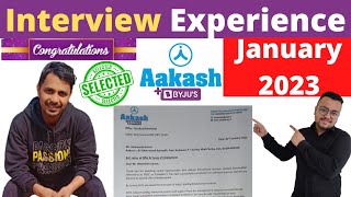 Chemistry Faculty Hiring In Aakash Byjus Package  8 LPA Interview Experience  Selected Candidates [upl. by Deaner900]