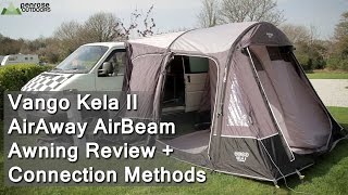 Vango Kela II AirAway AirBeam Awning Review  Connection Methods [upl. by Cristin562]