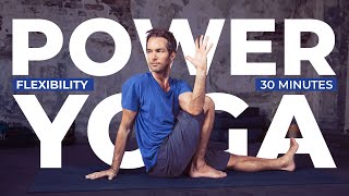 Yoga Flexibility Power Yoga Flow to Build Strength amp Stretch Your Legs and Hips [upl. by Tarazi291]