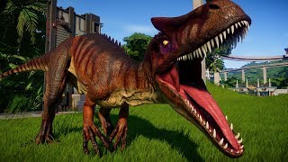 Allosaurus vs Ceratosaurus Baryonyx Carnotaurus  Jurassic World Evolution Dinosaurs Fighting [upl. by Anirtac869]