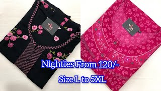 chickpet Bangalore wholesale nighties amp nightdresssize L XL 2XL 3XL 4XL 5XLButterfly Nighties [upl. by Jeraldine]