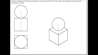 Example 01 on Isometric Projection [upl. by Eryt]