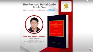 The Revised Penal Code Book One by Judge Marlo Campanilla [upl. by Mundt949]