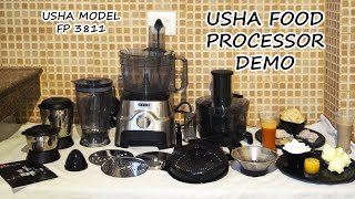 Usha Food Processor Tutorial  Usha FP3811 Food Processsor Demo How to Use Food Processor usha3811 [upl. by Apfelstadt391]