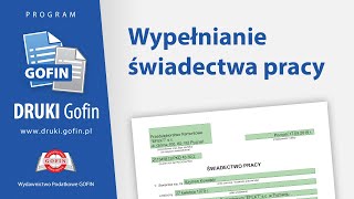 Wypełnianie świadectwa pracy [upl. by Gnaht]