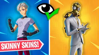 TOP 10 SKINNY MALE Skins That DONT BLOCK Your SCREEN in Fortnite [upl. by Jobe]