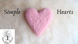 FELTED HEART Simple Tutorial [upl. by Cherie]