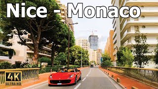 Nice to Monaco 4K  Scenic Drive in the French Riviera 2022 [upl. by Adnawed]