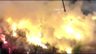 PARTIZAN AND PAOK FANS IN BELGRADE inpaokcom 1 [upl. by Skutchan]