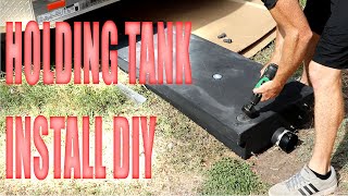 Cargo Trailer Camper Conversion Grey Water Tank Installation w Grommet Install [upl. by Norud]