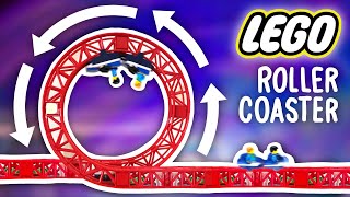 I Built a HUGE Lego Rollercoaster  Floor to Ceiling [upl. by Ahtaga]