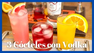 🍊 3 Cócteles FÁCILES y Económicos con VODKA ► Tragos con Vodka y Frutas [upl. by Jennee]