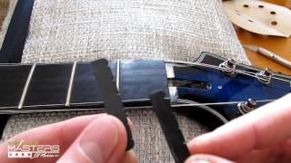 Guitar Nut Replacement Guide How to Install Black TUSQ Nut [upl. by Turmel]