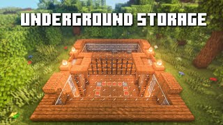 Minecraft How to Build an Underground Storage Room  EASY Underground Storage Tutorial [upl. by Anthiathia]