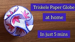 How to make triskele paper globe at home  tutorial with complete instructions [upl. by Arhez293]