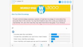 Wordly Wise i3000 Word Knowledge Rating [upl. by Aiuqal334]