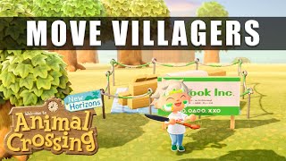 Animal Crossing New Horizons how to move villagers houses [upl. by Enairda]