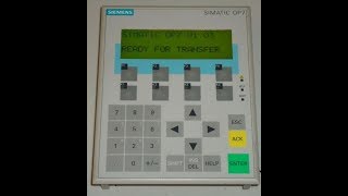 Formatting Simatic OP7 HMI [upl. by Eedak]