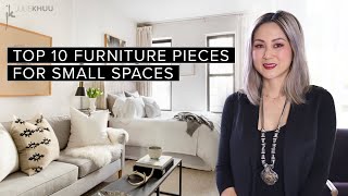 TOP 10 Furniture Pieces for Small Spaces Perfect for Apartments amp Studios  SMALL SPACE SERIES [upl. by Risser]