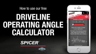 Driveline Operating Angle Calculator [upl. by Samuele604]