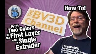 How To Print Two Colors on the First Layer with a Single Extruder [upl. by Petersen]