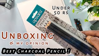 Best Charcoal pencil under 50 rupees  Unboxing and My opinion [upl. by Agnese658]