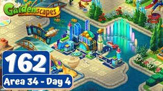 Gardenscapes  Part 162  Area 34  Day 4  Gameplay [upl. by Ullman]