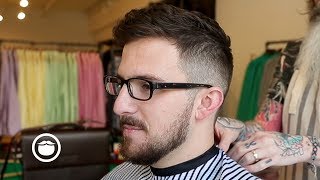 Perfect Haircut and Beard Trim for Thin Beards [upl. by Ahsuat882]