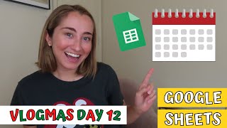 CREATE A CALENDAR  LESSON PLANNER in Google Sheets  Teacher Tech Tutorial  VLOGMAS DAY 12 [upl. by Olegnaleahcim993]