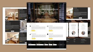 Responsive Hotel Website Using HTML CSS amp JavaScript  Step By Step [upl. by Loseff]