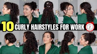 10 Easy Curly Hairstyles For Work [upl. by End861]