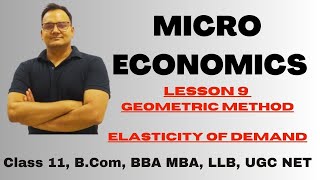 Micro Economics II Price Elasticity II Geometric Method II Lesson 9 [upl. by Ahsitra]